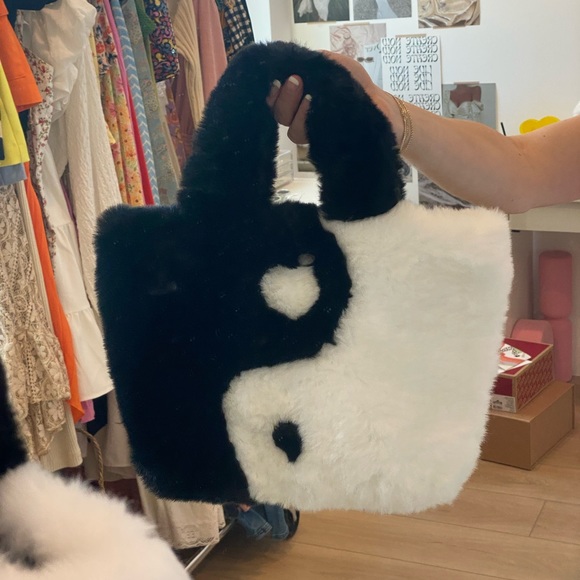 Urban Outfitters Handbags - Fuzzy yin Yang bag